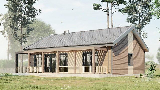 Дом из газобетона Форест Кантри, 107 кв.м