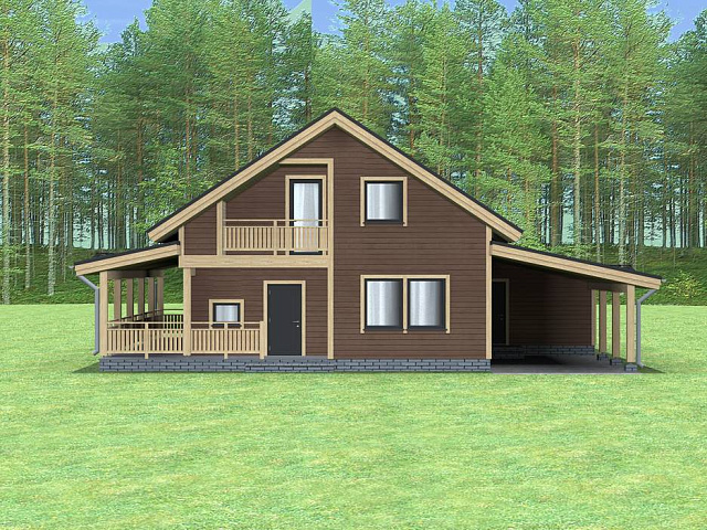 Дом из газобетона Видлица, 200 кв.м