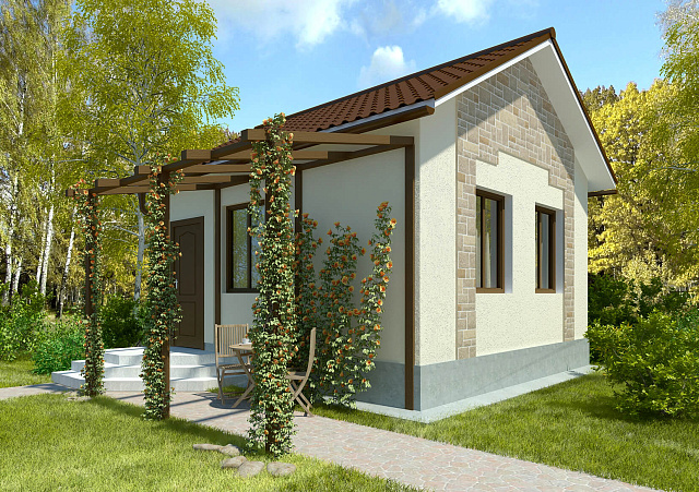 Дом из газобетона Утозеро, 30 кв.м