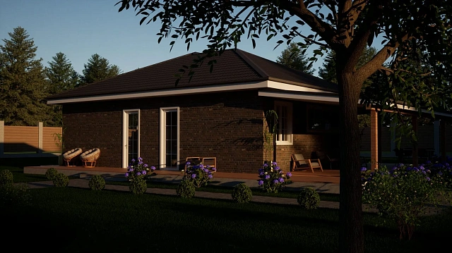 Дом из газобетона ГБ-325, 125,5 кв.м