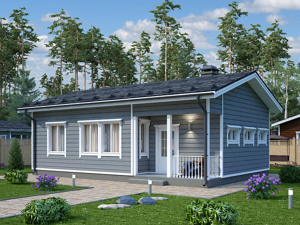 Дом из газобетона Алозеро, 63 кв.м