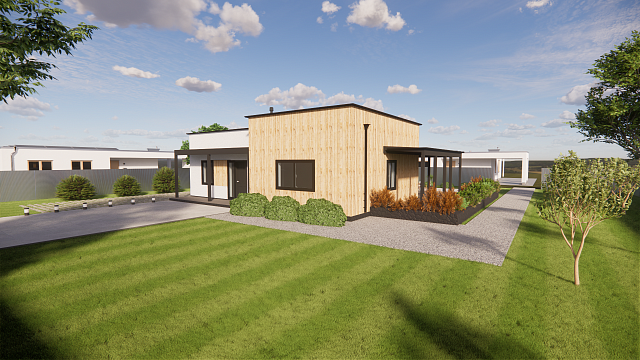 Дом из газобетона Амика, 106 кв.м