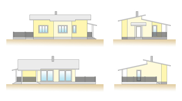 Дом из газобетона Кивийоки, 83 кв.м