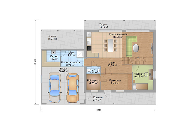 Дом из газобетона Вуорио, 244 кв.м