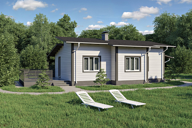 Дом из газобетона Кивийоки, 83 кв.м