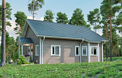 Дом из газобетона Лижма 93 кв.м