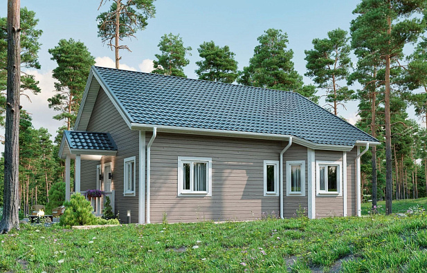 Дом из газобетона Лижма 93 кв.м