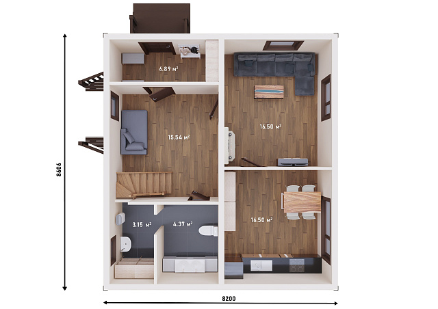 Дом из газобетона Латво, 131 кв.м
