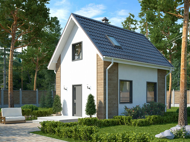 Дом из газобетона Кутижма, 51 кв.м