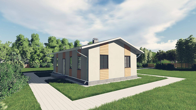 Дом из газобетона Ювилампи, 71 кв.м