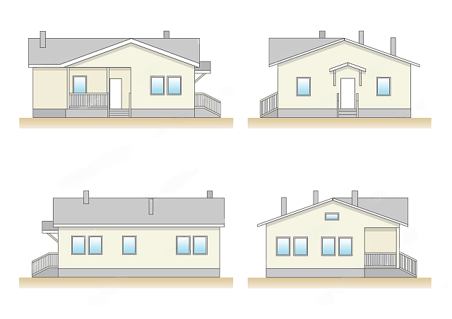 Дом из газобетона Вешкелица, 85 кв.м