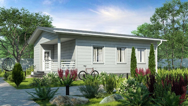 Дом из газобетона Хийтола, 70 кв.м