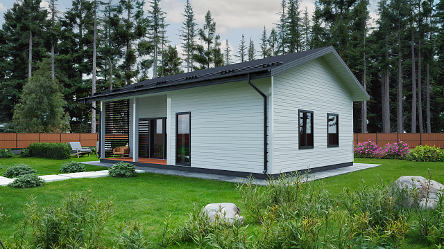 Дом из газобетона Йонка S, 65 кв.м