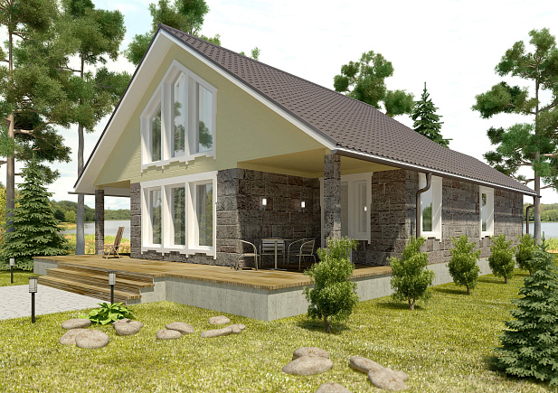 Дом из газобетона Шалговаара, 156 кв.м