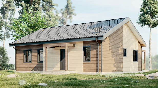 Дом из газобетона Форест Кантри, 107 кв.м