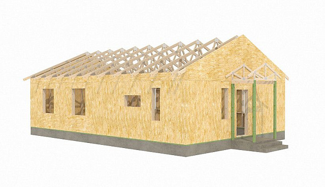 Дом из газобетона Гостевой домик, 36 кв.м