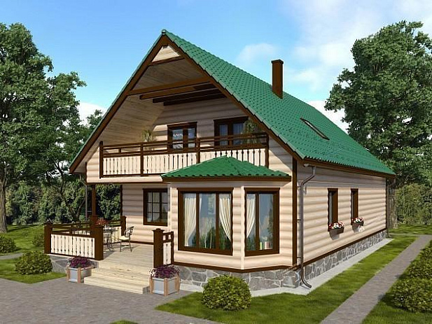 Дом из газобетона Кестеньга-2, 231 кв.м