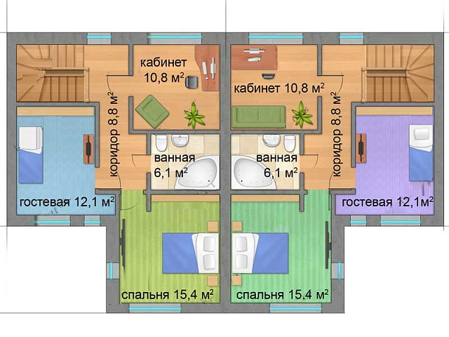 Дом из газобетона Таунхаус, 212 кв.м
