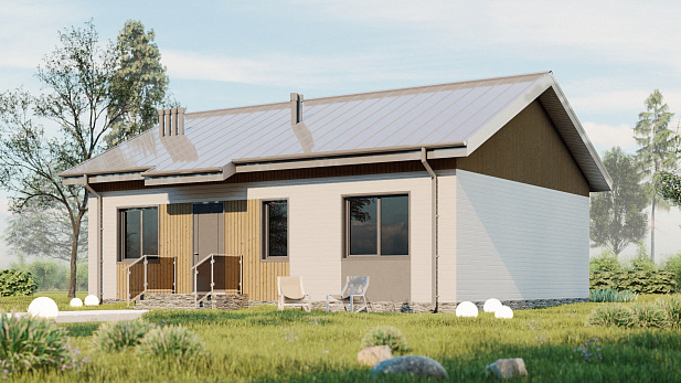 Дом из газобетона Форест 88, 85 кв.м