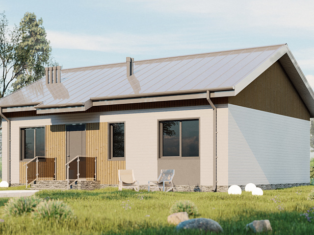 Дом из газобетона ГБ-44 88, 85 кв.м