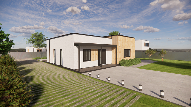 Дом из газобетона Амика, 106 кв.м