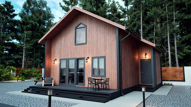 Дом из газобетона Лехта, 89 кв.м