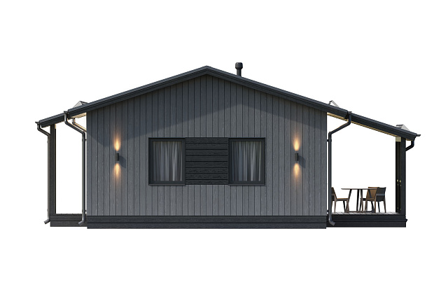 Дом из газобетона Кайгозеро с террасой, 86 кв.м