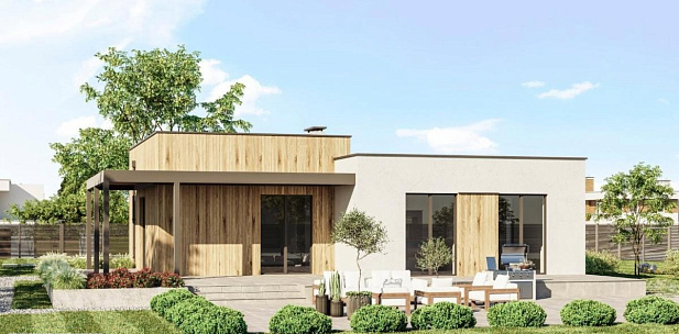 Дом из газобетона Амика, 106 кв.м