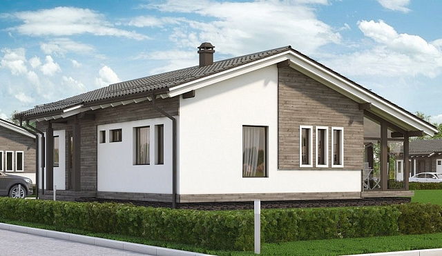 Дом из газобетона Мирре, 81 кв.м