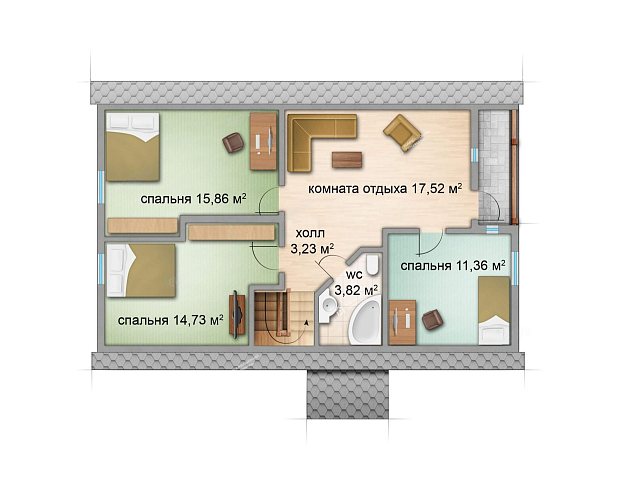 Дом из газобетона Суйсарь, 152 кв.м