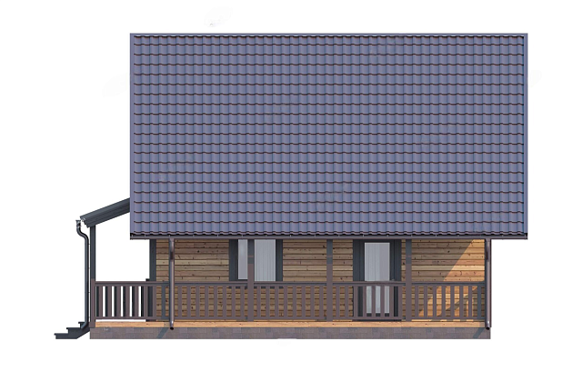 Дом из газобетона Сельги с террасой, 91 кв.м