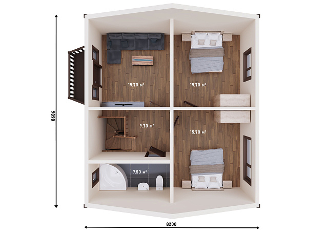 Дом из газобетона Латво, 131 кв.м