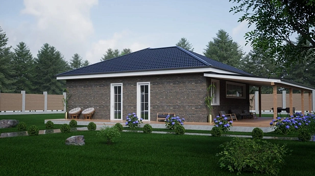 Дом из газобетона ГБ-325, 125,5 кв.м