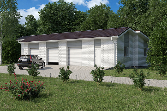 Гараж на три машины, 112 кв.м