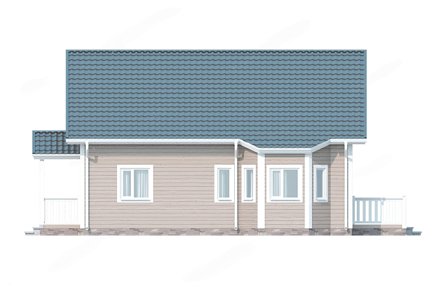 Дом из газобетона Лижма 93 кв.м
