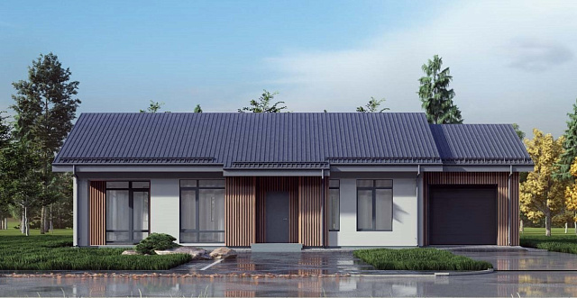 Дом из газобетона Лендара, 95 кв.м