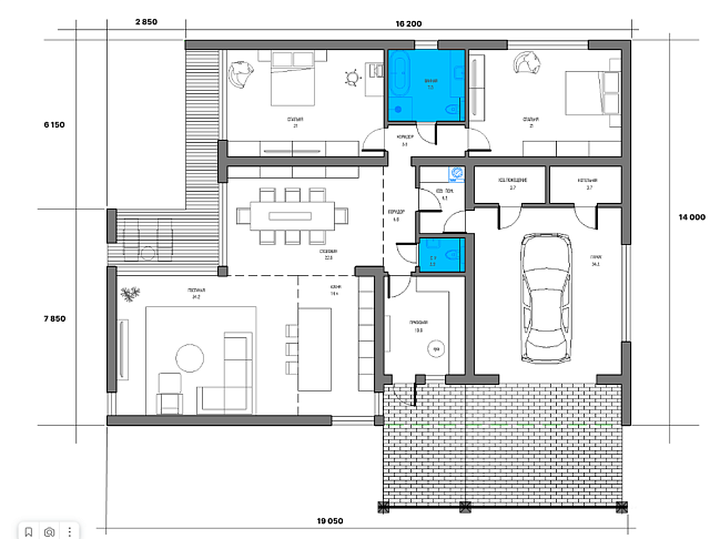 Дом из газобетона Кваттро, 185 кв.м