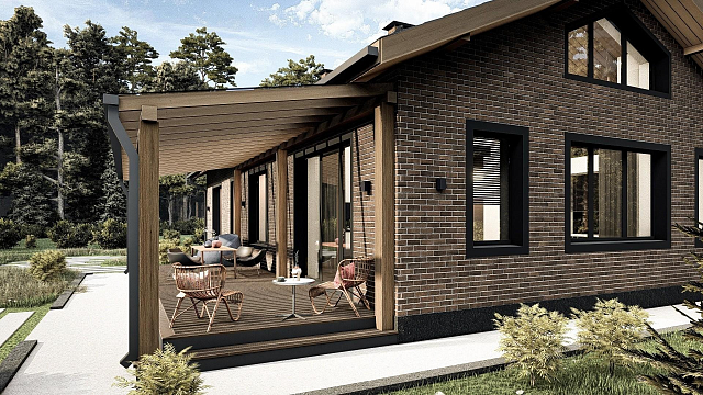 Дом из газобетона Октуба, 129 кв.м