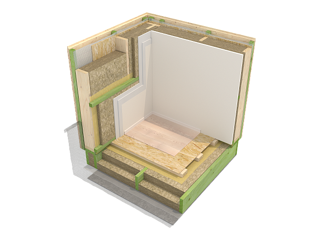 Дом из газобетона Гостевой домик, 36 кв.м