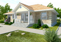 Дом из газобетона Олонка, 144 кв.м