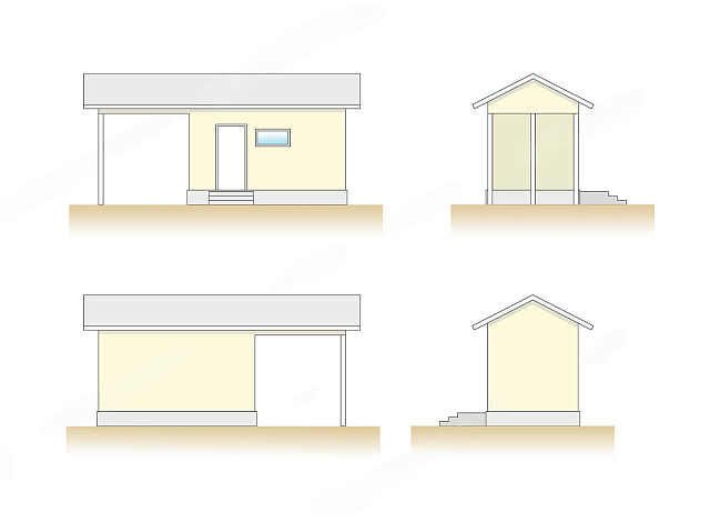 Дом из газобетона хозблока, 22 кв.м