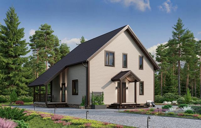 Дом из газобетона Палалахта, 130 кв.м