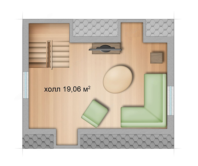 Дом из газобетона Кутижма, 51 кв.м