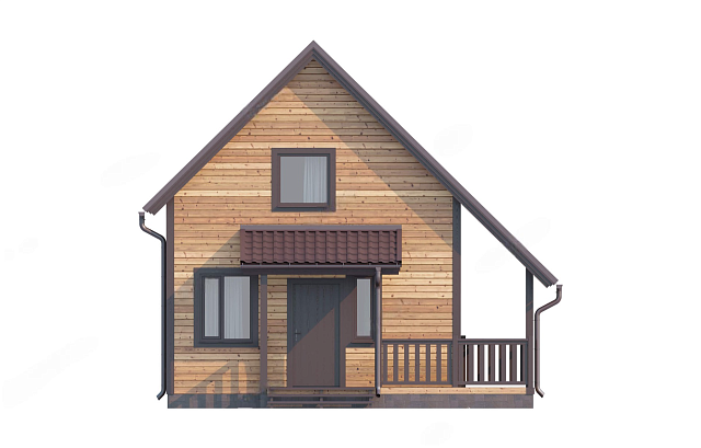 Дом из газобетона Сельги с террасой, 91 кв.м