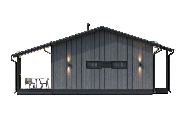 Дом из газобетона Кайгозеро с террасой, 86 кв.м