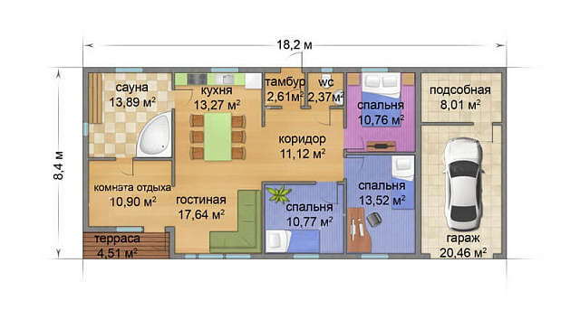 Дом из газобетона Онда, 139 кв.м