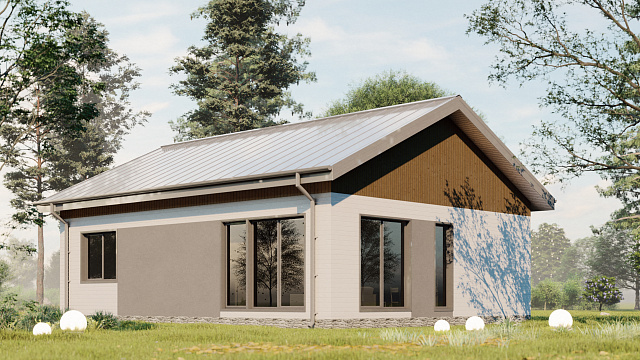 Дом из газобетона Форест 88, 85 кв.м