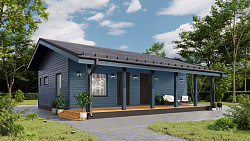 Дом из газобетона Реболы, 89 кв.м