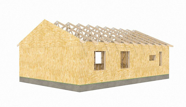 Дом из газобетона Гостевой домик, 36 кв.м