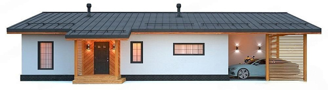 Дом из газобетона Власойя без гаража, 108 кв.м